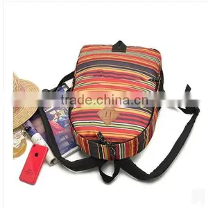 Canvas Backpack 2016 New Fashion Backpack Stripe Sport Backpack Quality Choice thumbnail-5
