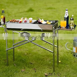 Outdoor 430 Stainless Steel Charcoal BBQ Grill thumbnail-3