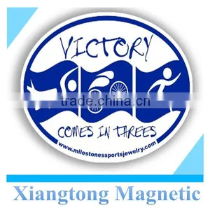 Round Shape Victory Magnetic Car Door Sticker thumbnail-1