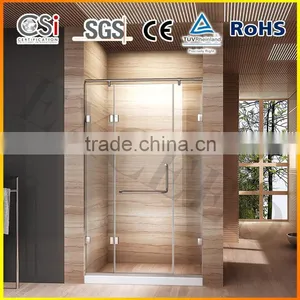 Wall to Wall 8 mm Glass Frameless Shower Enclosure Easy Clean Glass EX-414 Supplier's Choice thumbnail-2