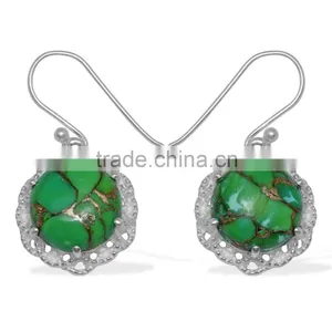 Wholesale Supplier of 925 Sterling Silver Gemstone Earrings, Handmade Silver Earrings thumbnail-1
