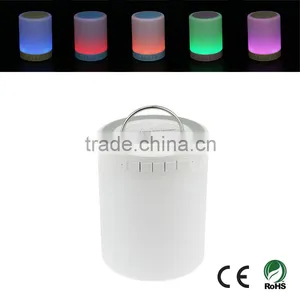 Touch Dimmable RGB Night Lamp Wireless Portable Bluetooth Speaker TF AUX Input thumbnail-1