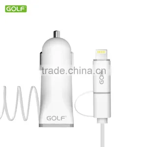 GOLF Cable Car Charger With Smart Phone 2 in 1 Cable for Mobile Cheap Price thumbnail-3