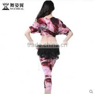 Wuchieal 2015 Printing Training Belly Dance Costume Set Quality Choice thumbnail-5