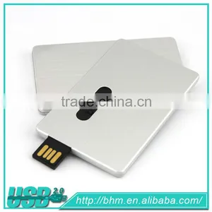 Hot Selling Customized LOGO Metal Credit Card Usb Flash Drive thumbnail-3