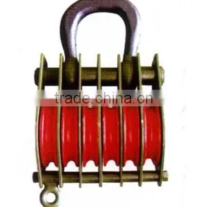 Drop Forged Hardware Alloy Steel/carbon Steel Lifting Hoist Six Wheel Close Link Type Steel Lifting Hoist Pulley Block thumbnail-4
