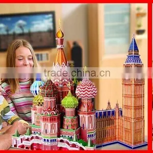 2015 Halloween Castle Diy Intelligent Toys 3d Paper Jigsaw Puzzle thumbnail-6