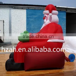 Giant Inflatable Christmas Santa in Chair for Christmas Decoration thumbnail-2
