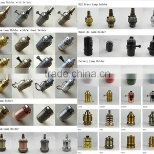 Retro Vintage Edison E26 E27 Screw Brass Holder Lamp Bulb Holder Pendant Lighting Socket thumbnail-6