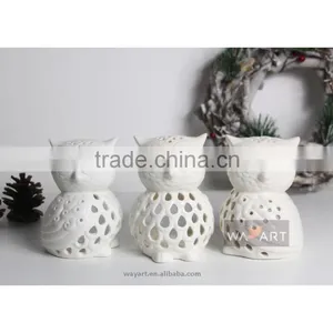 3Asst Wonderful Carved Owls Candle Holders for Christmas Decoration thumbnail-1