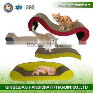Modern Corrugated Cardboard Cat Lounger Bed Cat Scratcher Cardboard Cat Toy / Cheap Cat Houses thumbnail-1