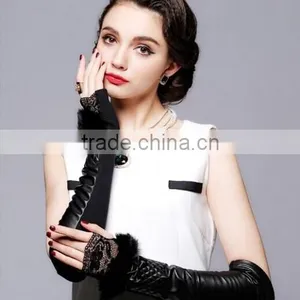 Fashion Fur Fingerless Gloves Women Arm Warmer Fingerless Gloves Women thumbnail-3