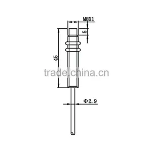 M8 Cable Series Non-flush Extended Temperature Inductive Proximity Sensor thumbnail-1