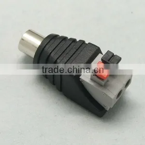 RCA PLUG RCA Female Plug RCA to 2pin Spring Connector CAT5 CAT6 Cable to AV Phono Male RCA Connector Jack Plug for CCTV thumbnail-2