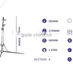 Factory Supply Hpusn X4 Reverse Fold Studio Photo Stand 2m Photo Studio Accessories thumbnail-4