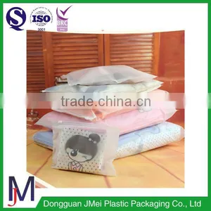 Express China Private Logo Printed LDPE Plastic Clear Resealable Zipper Bag With Slider/PE Clothes Packaging Pouch Bag thumbnail-1