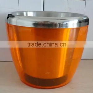 750ml Plastic Stainless Steel Wine Cooler Ice Bucket thumbnail-1