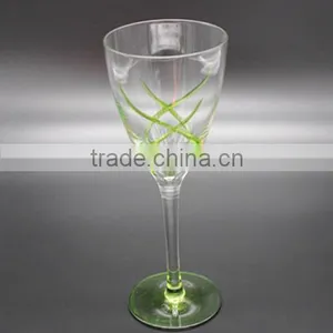 Wholesale Clear Goblet With Lines Of Different Colors thumbnail-1