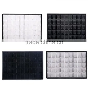 Chinese Factories Wholesale Custom Luxurious Leather 45 Slot Ring Box, Black Beautiful Display Box thumbnail-2