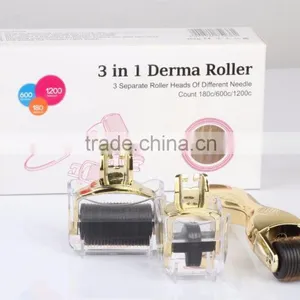 Newest ! 3 in 1 Derma Roller Needles Stainless Micro Needle Therapy Derma Roller thumbnail-1