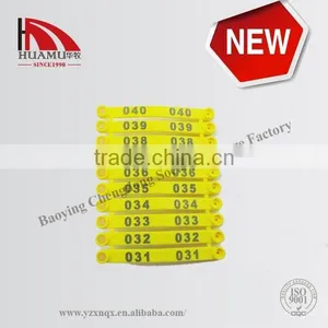 Poultry Wing Tag 35*5 mm Yellow One Piece Ear Tag thumbnail-2