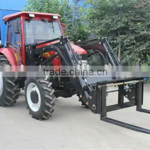 Hia Quality DQ904 90HP Tractor 4x4, Fit With Pallet Fork PTO Clutch Slasher Mower SL180, 4in1 Front End Loader thumbnail-1