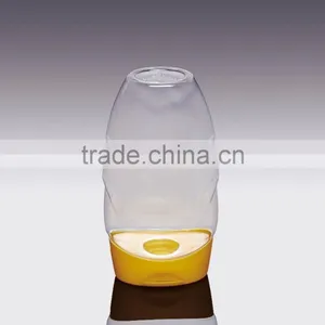 340ml Upside Down With Silicone Cap Squeeze Bottle Food Grade Plastic Jars Custom Logo Free Samples Honey Jars thumbnail-1