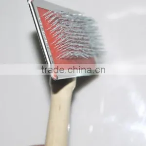 2015 New Pet Products Wood Handle Pet Slicker Brush thumbnail-5