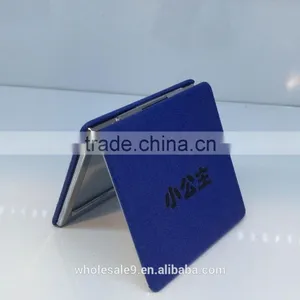 Square Pu Leather Folding Cosmetic Mirror thumbnail-3
