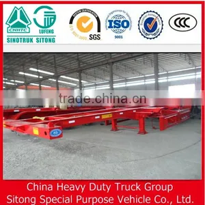 Factory Price 3 Axles 40 ft Skeleton Container Trailer , 20 ft Skeleton Semi Trailer Container Chassis thumbnail-4