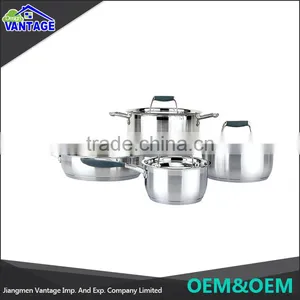 Cheap Price Kitchenware Wholesale 6pcs Sets of Stainless Steel Cookware Non Stick Pot thumbnail-2