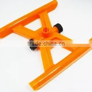 Rotary Brass 2-Arm Sprinkler With Plastic H-Shape Base For Garden Watering thumbnail-6