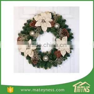 Moss Ball Mixed Pine Artificial Christmas Wreath Decorative thumbnail-2