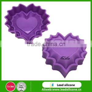 Food Grade Heart-shaped Lace Silicone Silicone Cup Cake Mold thumbnail-1
