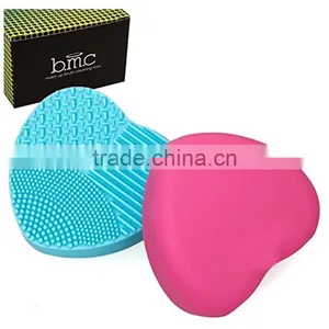 New Design Candy Color Silicone Makeup Brush Cleaner Brush Heart Shaped Washing Tool thumbnail-5
