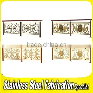 Floor Mounted Carving Decorative Aluminum Railing Prices thumbnail-5