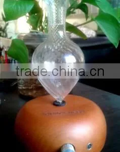 Elegant Wooden and Glass LED Aroma Diffuser Nebulization Essential Oil Diffuser thumbnail-1