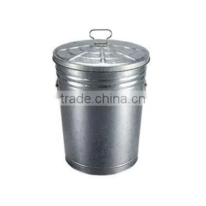 GALVANISED STEEL STORAGE TRASH BIN thumbnail-1