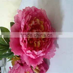 SJ20170052 Artificial Pink Fabric Peony Flower for Indoor Decoration thumbnail-2