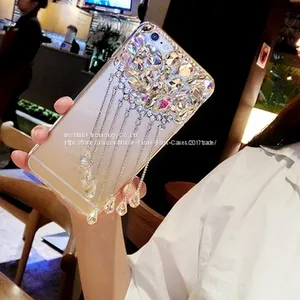 Crystal Diamond Cell Phone Cover Silicone Mobile Phone Cases for IPhone7/7Plus/6/6s/6plus/6splus Soft Tpu Shell Housing thumbnail-1