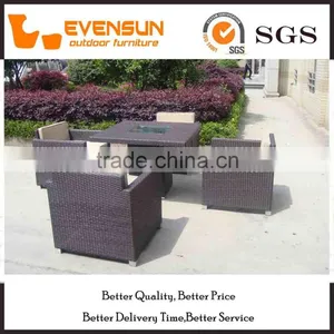 5PC Multi-function Club Room PE Rattan Dining Set Wicker Furniture thumbnail-1