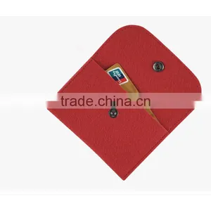 Eco Friendly Personalized Grey Felt Card Holder for Available thumbnail-6