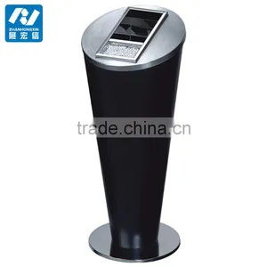 Stainless Steel and Wooden Ashtray Bin for Hotel Lobby thumbnail-6