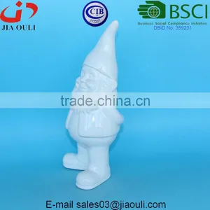 Table Centerpieces Christmas Decorations White Ceramic Santa Claus thumbnail-2