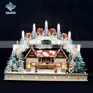 European Design Christmas Decoration Battery Charge Wooden Light thumbnail-1