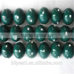 8mm River Pearl Jewelry Shell Pearls Beads With 4 Crystal Beads thumbnail-1