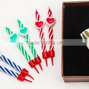Love Heart Colour Screw Thread Birthday Candle Wholesale thumbnail-2