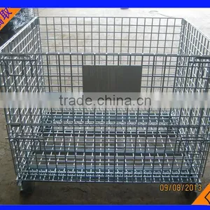 Steel Stacking Folding Warehouse Cages/Storage Cages thumbnail-2