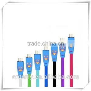 Micro USB Cable Charge , LED Light Smile Cable thumbnail-1
