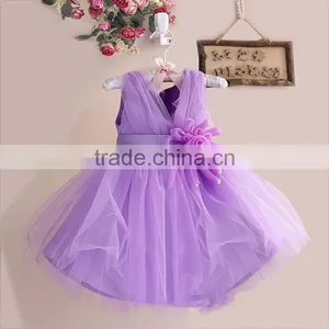2015 Free Shipping Sleeveless Flower Girl Dancing Dress Party Baby Girl Christening Dress Kids Baby Birthday Christmas Dresses thumbnail-4